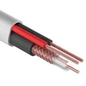 Кабель для видеонаблюдения квк-п-2X0,75 медный белый помещение для внутренней прокладки