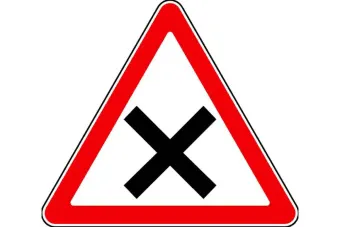 Дорожный знак 1.6 "Пересечение равнозначных дорог"