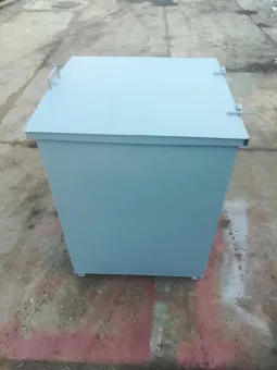 Контейнер бак для мусора мусорный 0 75 куб.м ТБО с крышкой серый