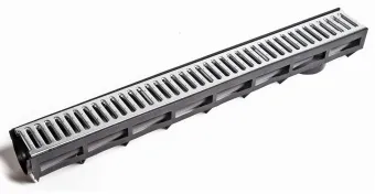 Лоток водоотводный водоотвода дренажный с оцинкованной решеткой