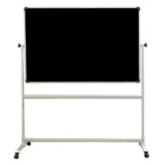 Меловая чёрная магнитная доска, 200х100 см, на подставке