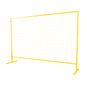 Строительное ограждение инвентарное дорожное передвижное переносное мобильное ОС-1 желтое