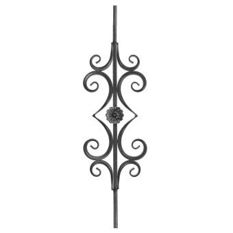 Кованый элемент ковки металлический орнамент Балясина БП-Р6 250х860 мм