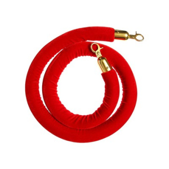 Канат трос оградительный для стойки столбика ограждения красный