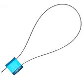 Силовая номерная пломба ЗПУ Трос 2,5 500 см 1000 штук