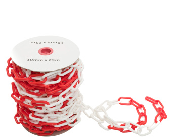 Пластиковая оградительная сигнальная цепь дорожное ограждение М10 10 мм 25 метров